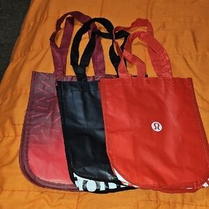 Lululemon Reusable Small Totes!! 3 Different Bags